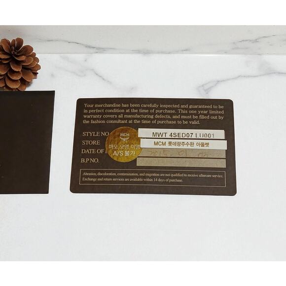 MCM Saffiano Leather Handbag Two-Tone Blue - Picture 9 of 16